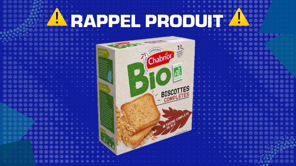 RAPPEL PRODUIT : biscotte complète bio 300g Chabrior – Free Dom
