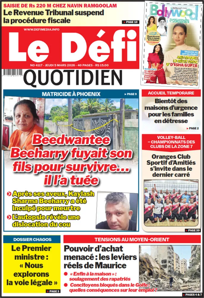 Une du jeudi 5 mars 2026