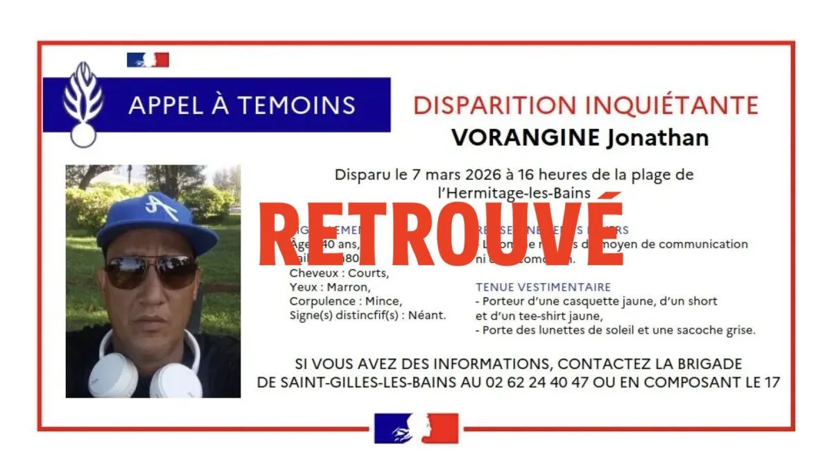 DISPARITION INQUIÉTANTE VORANGINE Jonathan