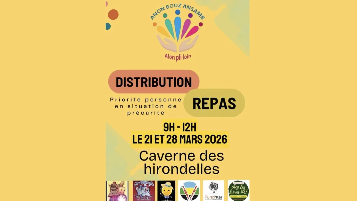 La solidarité en action : l’association Anon Bouz Ansamb organise une distribution de repas pour les personnes en difficulté