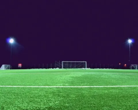 Football terrain foot ballon