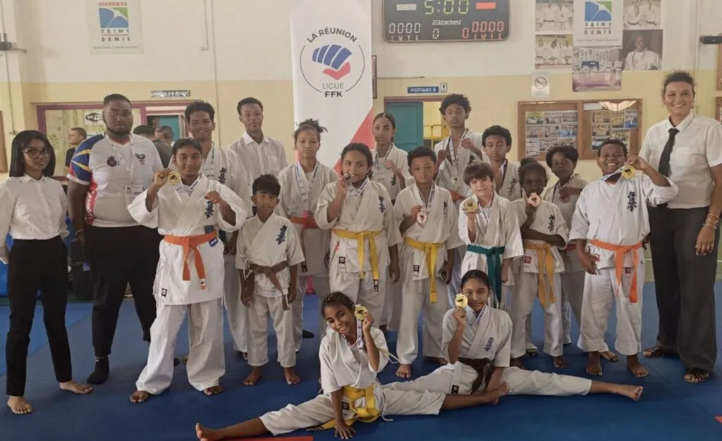 Karaté kyokushinkai : le club Kim Dao brille à la Coupe de La Réunion avec 14 médailles remportées