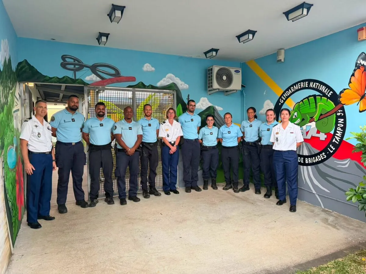 Trois-Mares : une fresque réalisée par des collégiens prend place au sein de la gendarmerie