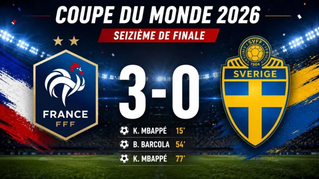 Coupe du monde 2026 : la France déroule face à la Suède et rejoint le Paraguay au prochain tour