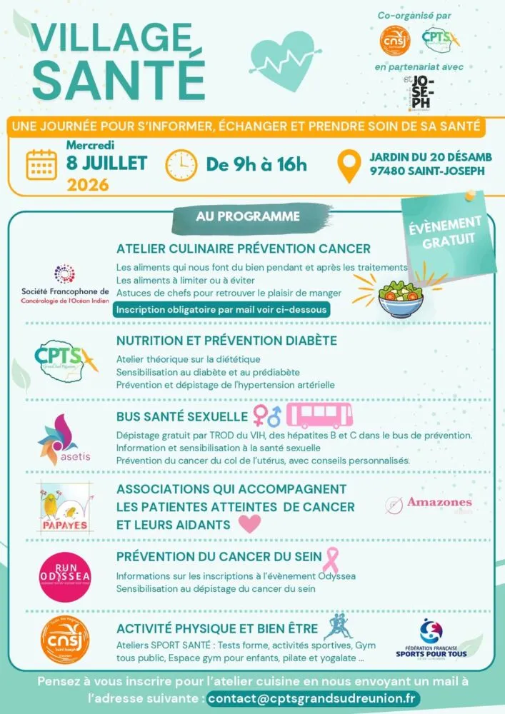 Village Santé 2026 : une journée de prévention et de bien-être ouverte à tous à Saint-Joseph